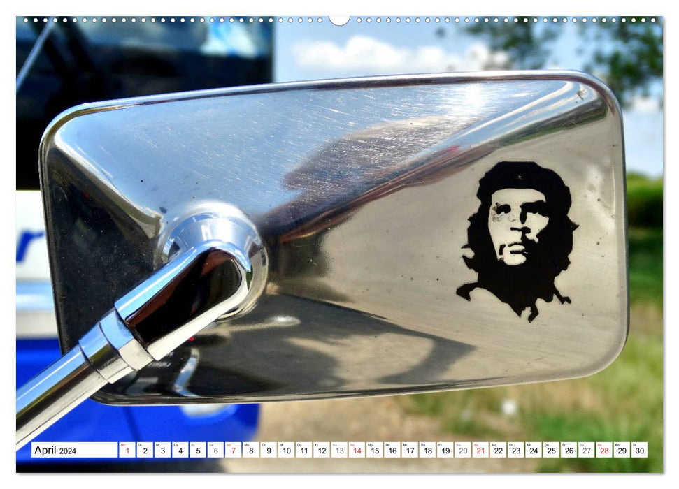 With Che on patrol - police motorcycles in Cuba (CALVENDO wall calendar 2024) 