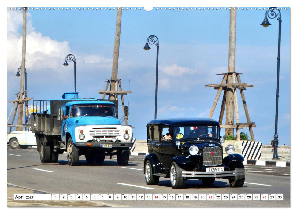 Traveling in Havana at 90 - Ford Model A in Cuba (CALVENDO Premium Wall Calendar 2024) 