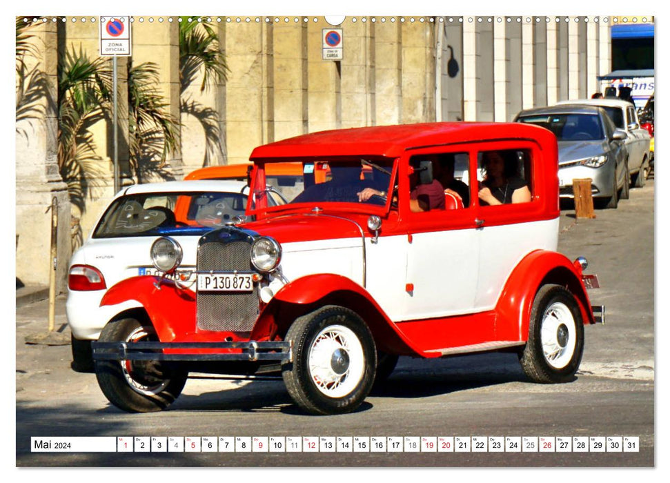 Traveling in Havana at 90 - Ford Model A in Cuba (CALVENDO Premium Wall Calendar 2024) 