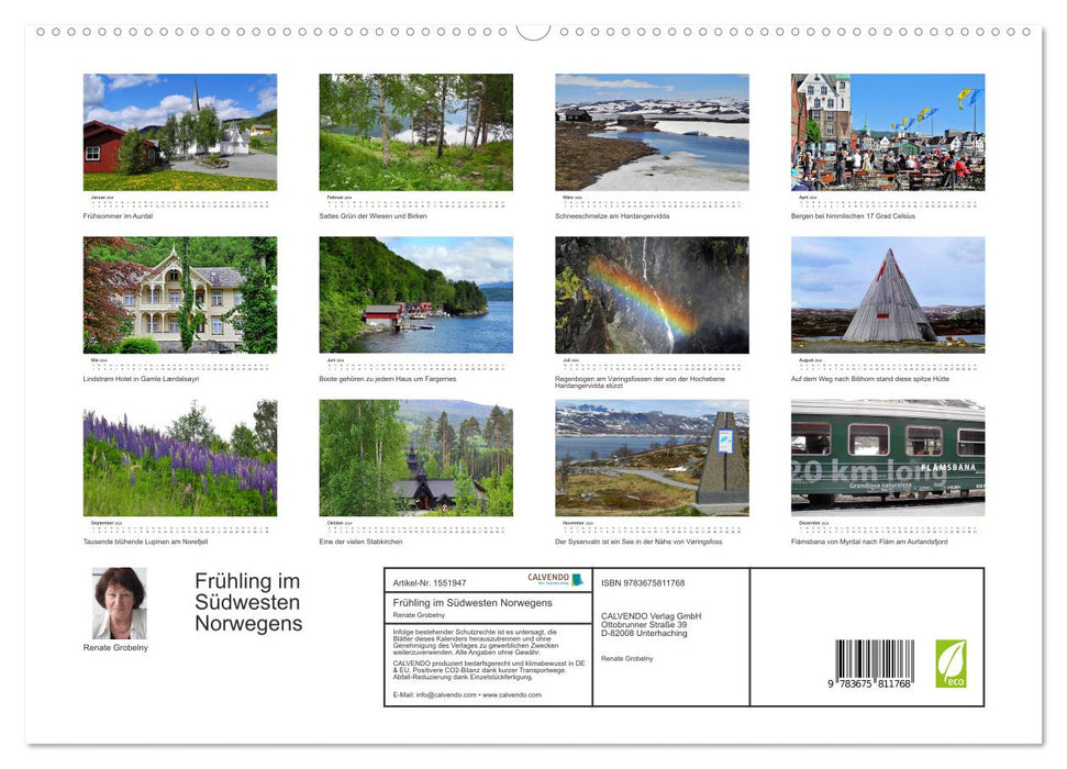 Spring in Southwest Norway (CALVENDO Premium Wall Calendar 2024) 