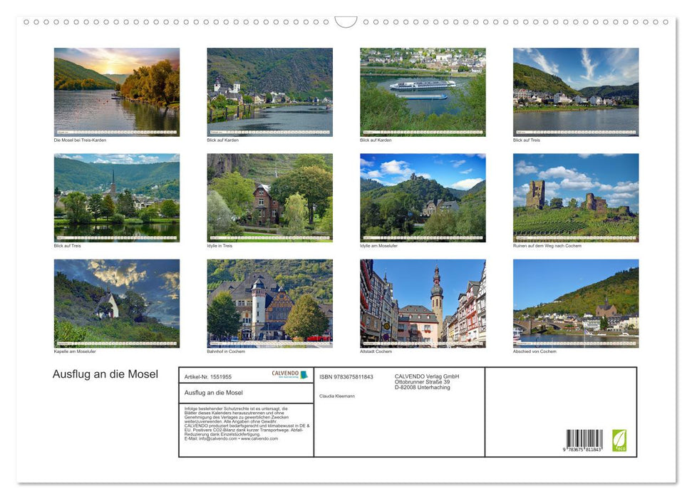 Trip to the Moselle (CALVENDO wall calendar 2024) 