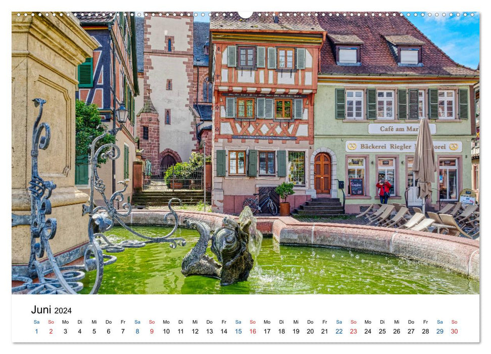 Ladenburg - Spätmittelalter am Neckar (CALVENDO Wandkalender 2024)
