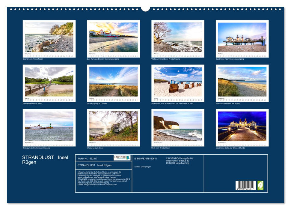 STRANDLUST Island of Rügen (CALVENDO wall calendar 2024) 