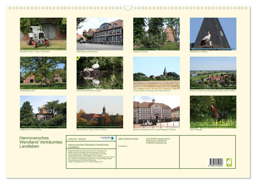 Hannoversches Wendland Verträumtes Landleben (CALVENDO Wandkalender 2024)