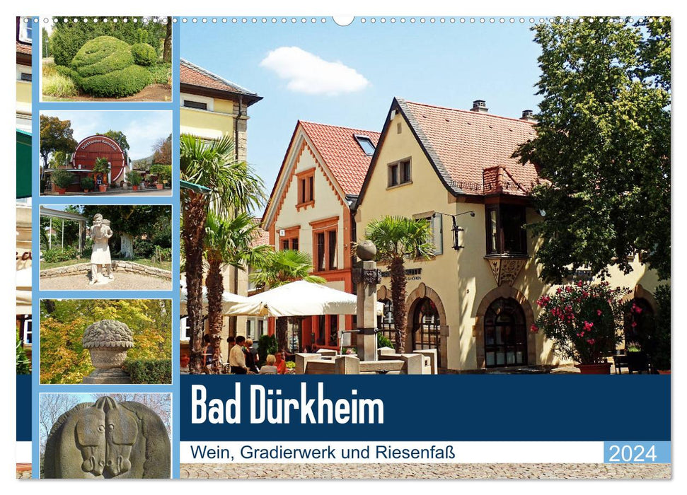 Bad Dürkheim - wine, graduation tower and giant barrel (CALVENDO wall calendar 2024) 