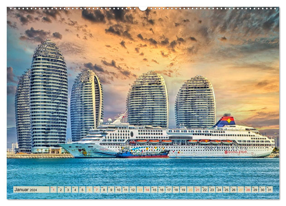 Maritime Worlds (CALVENDO Premium Wall Calendar 2024) 