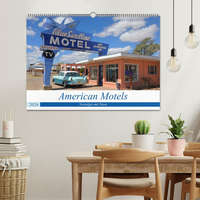 American Motels - nostalgia with neon (CALVENDO wall calendar 2024) 