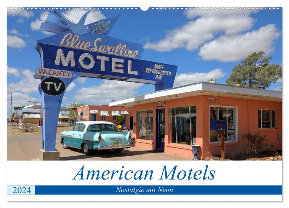 American Motels - nostalgia with neon (CALVENDO wall calendar 2024) 