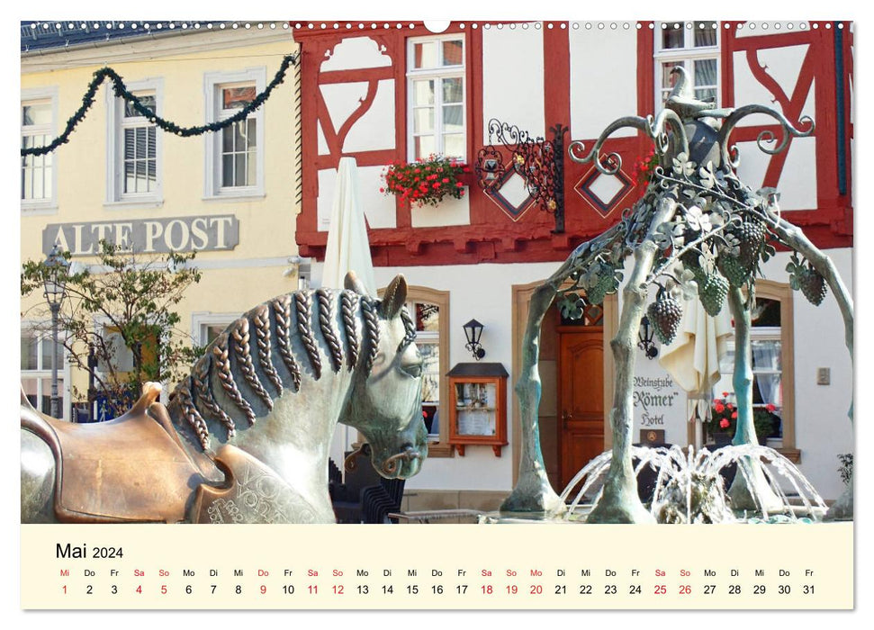 Beautiful Alzey - half-timbered buildings, wine and Rossmarktplatz (CALVENDO Premium Wall Calendar 2024) 