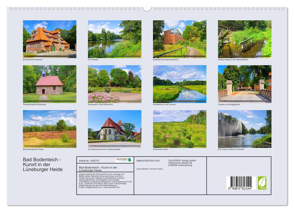 Bad Bodenteich - health resort in the Lüneburg Heath (CALVENDO Premium Wall Calendar 2024) 