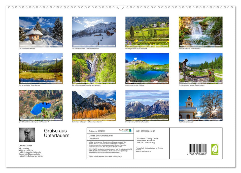 Greetings from Untertauern (CALVENDO Premium Wall Calendar 2024) 