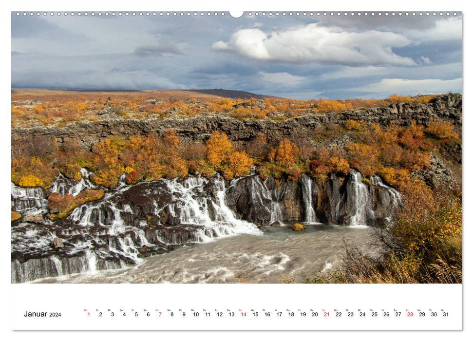 ICELAND Breathtaking nature of fire and ice (CALVENDO Premium Wall Calendar 2024) 