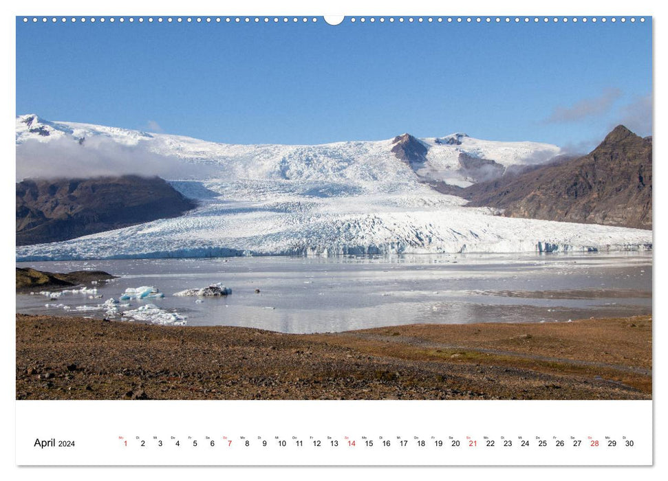ICELAND Breathtaking nature of fire and ice (CALVENDO Premium Wall Calendar 2024) 