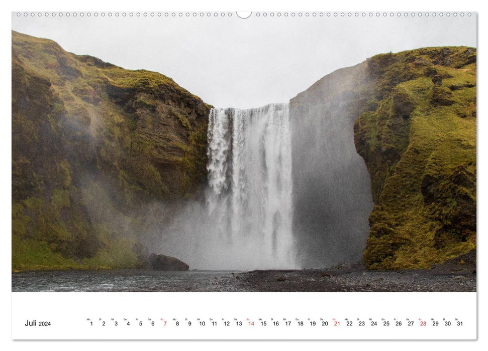 ICELAND Breathtaking nature of fire and ice (CALVENDO Premium Wall Calendar 2024) 