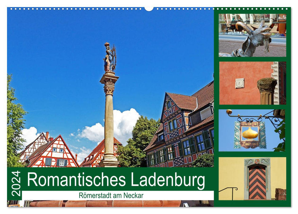 Romantic Ladenburg - Roman town on the Neckar (CALVENDO wall calendar 2024) 