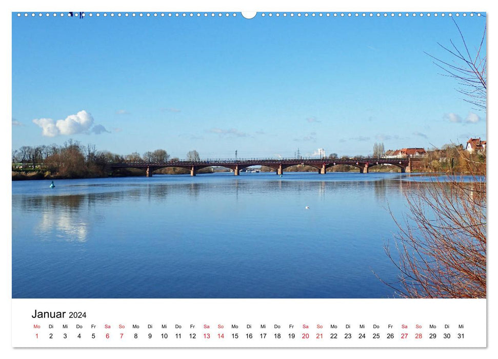 Romantic Ladenburg - Roman town on the Neckar (CALVENDO wall calendar 2024) 