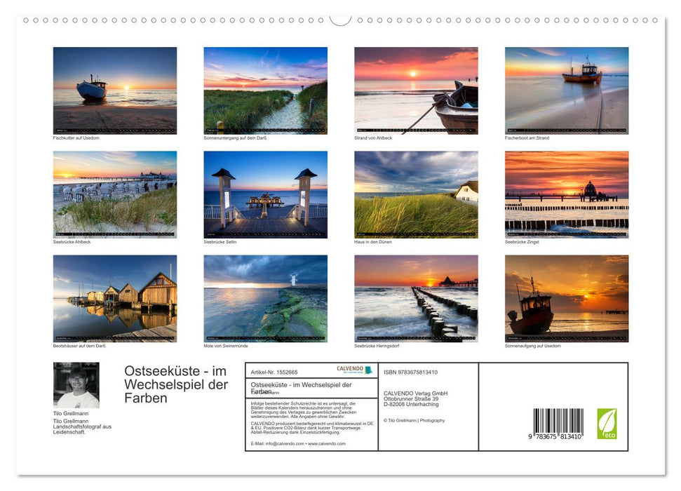 Ostseeküste - im Wechselspiel der Farben (CALVENDO Premium Wandkalender 2024)