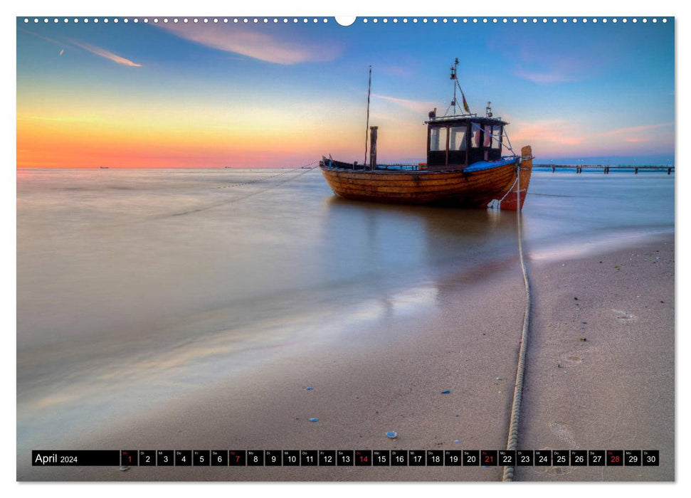 Baltic Sea coast - in the interplay of colors (CALVENDO Premium Wall Calendar 2024) 