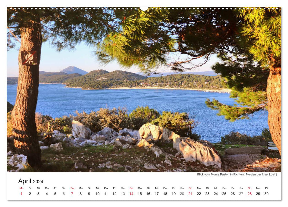 La magie de l'île de Croatie, Losinj (Calvendo Premium Wall Calendar 2024) 