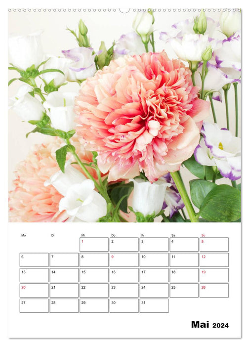 Fleurs joliment disposées dans le vase (calendrier mural CALVENDO 2024) 