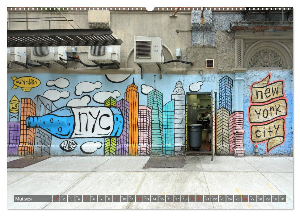 Street art à New York - Graffitis et peintures murales (Calvendo Premium Wall Calendar 2024) 