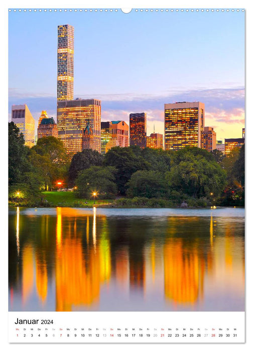 New Yorks architektonische Highlights (CALVENDO Premium Wandkalender 2024)