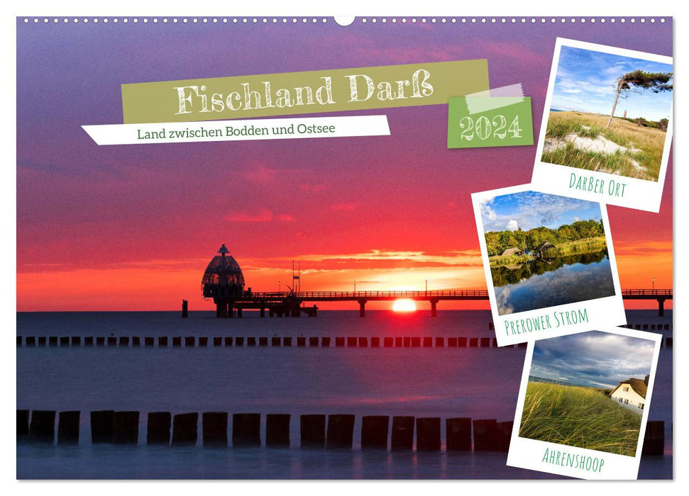 Fischland Darß - land between the Bodden and the Baltic Sea (CALVENDO wall calendar 2024) 