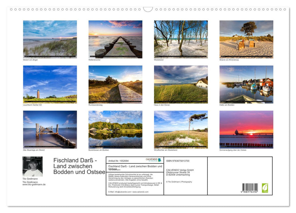 Fischland Darß - land between the Bodden and the Baltic Sea (CALVENDO wall calendar 2024) 