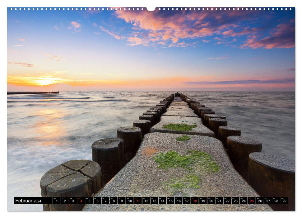 Fischland Darß - land between the Bodden and the Baltic Sea (CALVENDO wall calendar 2024) 