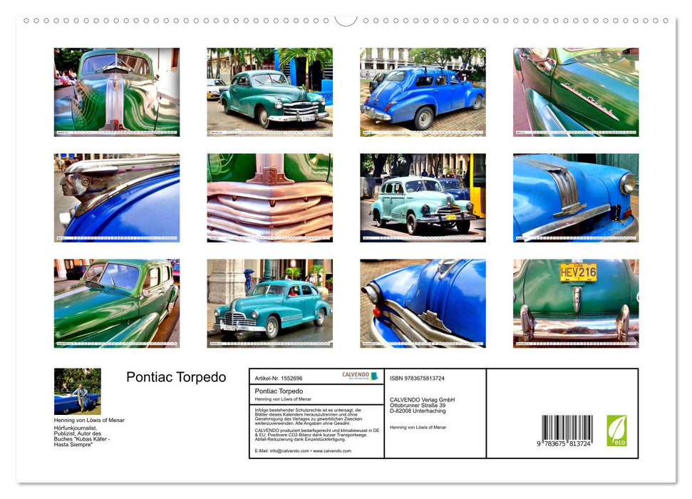 Pontiac Torpedo – Spacieux Seventies (Calvendo Premium Calendrier mural 2024) 