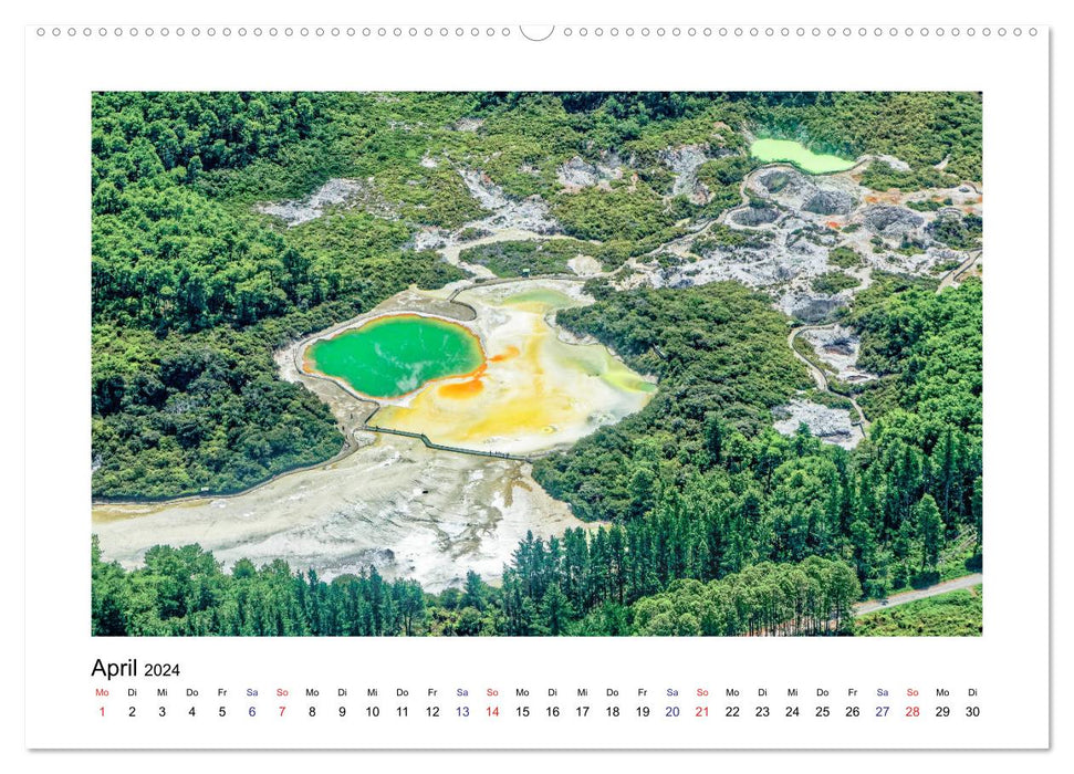 Neuseeland - Heiße Quellen & Geysire (CALVENDO Premium Wandkalender 2024)