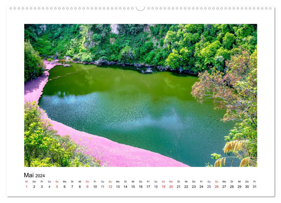 New Zealand - Hot Springs &amp; Geysers (CALVENDO Premium Wall Calendar 2024) 