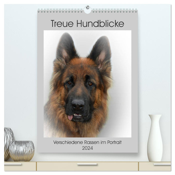 Treue Hundeblicke (CALVENDO Premium Wandkalender 2024)