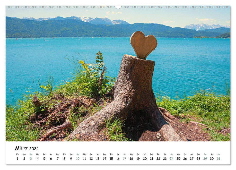 Es is so schee am Walchensee 2024 (CALVENDO Premium Wandkalender 2024)