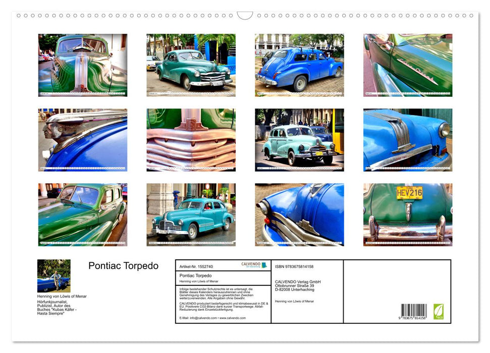 Pontiac Torpedo - Spacious Seventies (CALVENDO Wall Calendar 2024) 