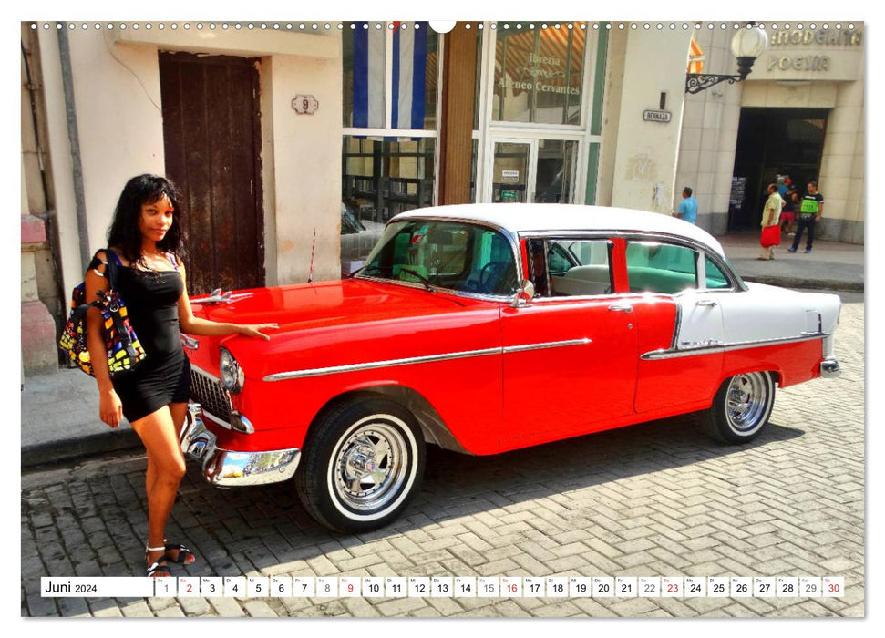 Sexy Cars in Cuba - Fascinating vintage cars in Havana (CALVENDO Premium Wall Calendar 2024) 