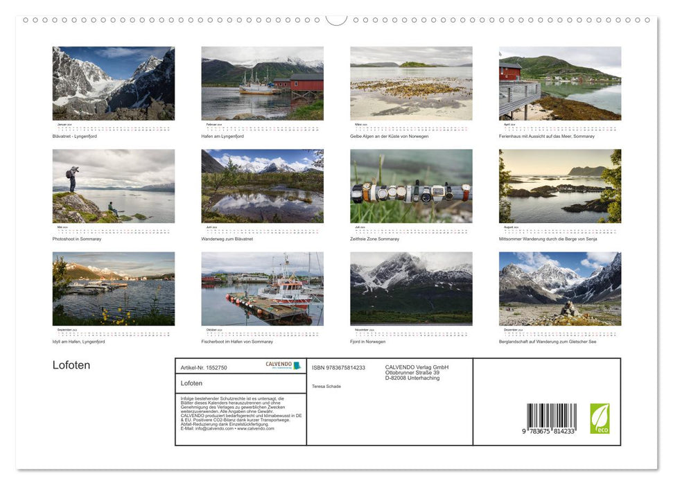 Lofoten (CALVENDO Premium Wandkalender 2024)