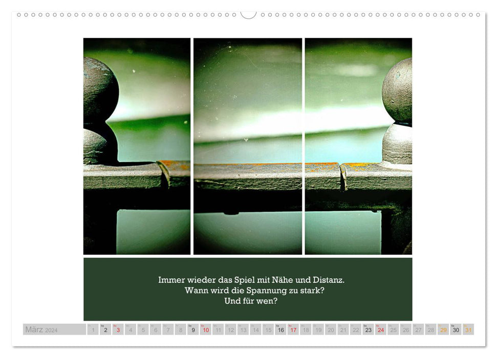 Connections - photographs and texts in harmony (CALVENDO Premium Wall Calendar 2024) 