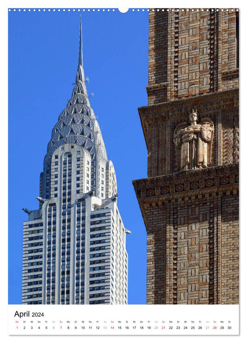New Yorks architektonische Highlights (CALVENDO Wandkalender 2024)