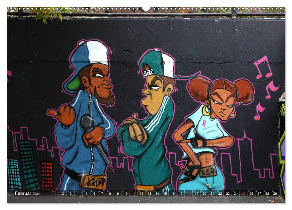 Straßenkunst in New York - Graffiti und Murals (CALVENDO Wandkalender 2024)