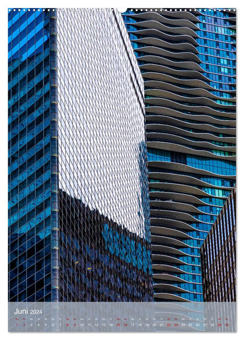 Architektur Facetten Chicago 2024 (CALVENDO Premium Wandkalender 2024)