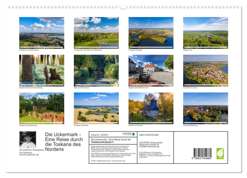 The Uckermark - A journey through northern Tuscany (CALVENDO Premium Wall Calendar 2024) 