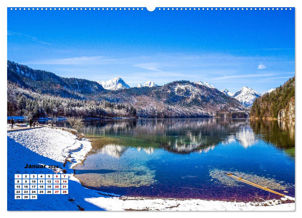 The Alpsee in the beautiful Allgäu (CALVENDO Premium Wall Calendar 2024) 