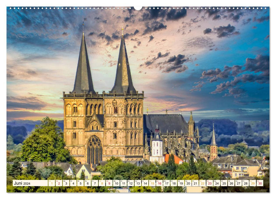Travel through Germany - Xanten on the Lower Rhine (CALVENDO wall calendar 2024) 