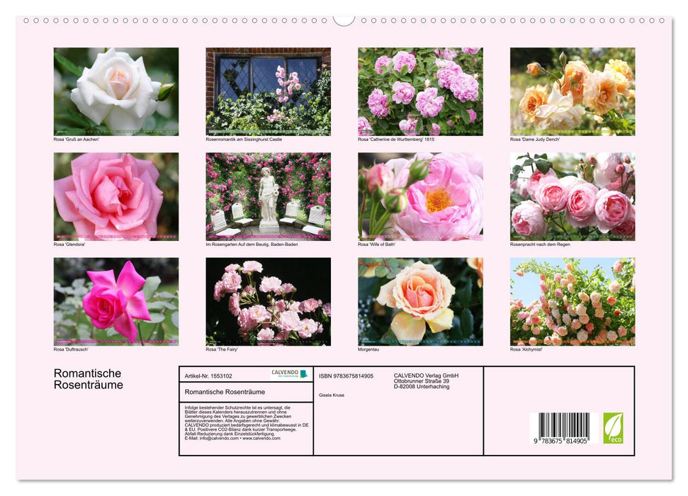 Romantische Rosenträume (CALVENDO Premium Wandkalender 2024)