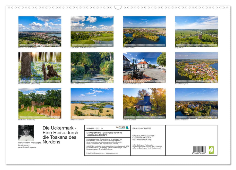 The Uckermark - A journey through northern Tuscany (CALVENDO wall calendar 2024) 