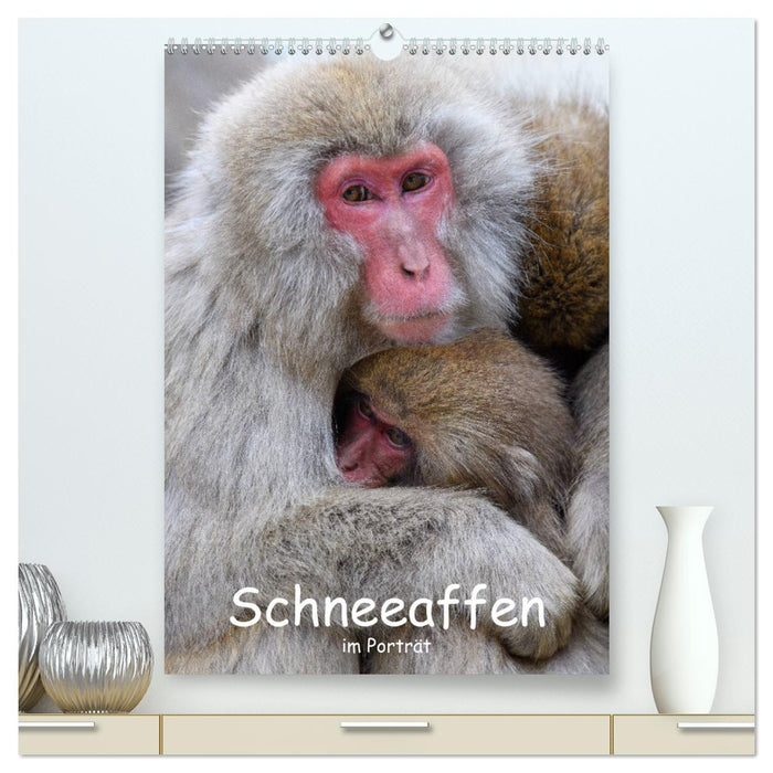 Snow monkeys in portrait (CALVENDO Premium Wall Calendar 2024) 