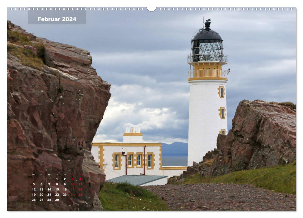 Leuchttürme an Schottlands Westküste (CALVENDO Premium Wandkalender 2024)