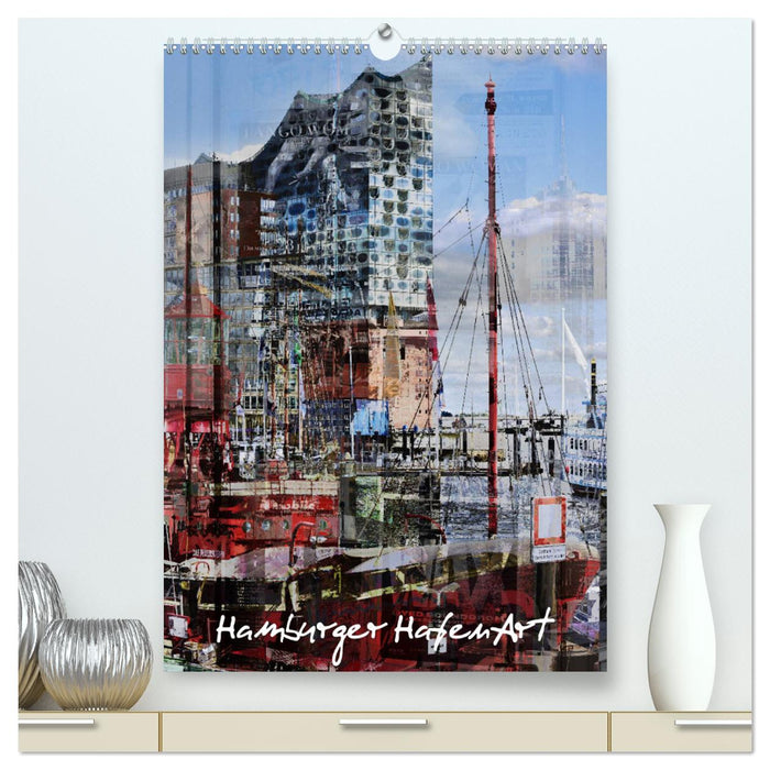 Hamburger HafenArt (CALVENDO Premium Wandkalender 2024)