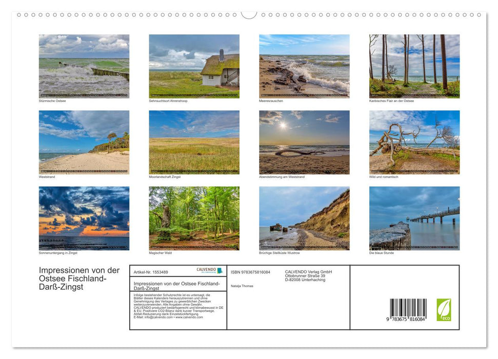 Impressionen von der Ostsee Fischland-Darß-Zingst (CALVENDO Premium Wandkalender 2024)